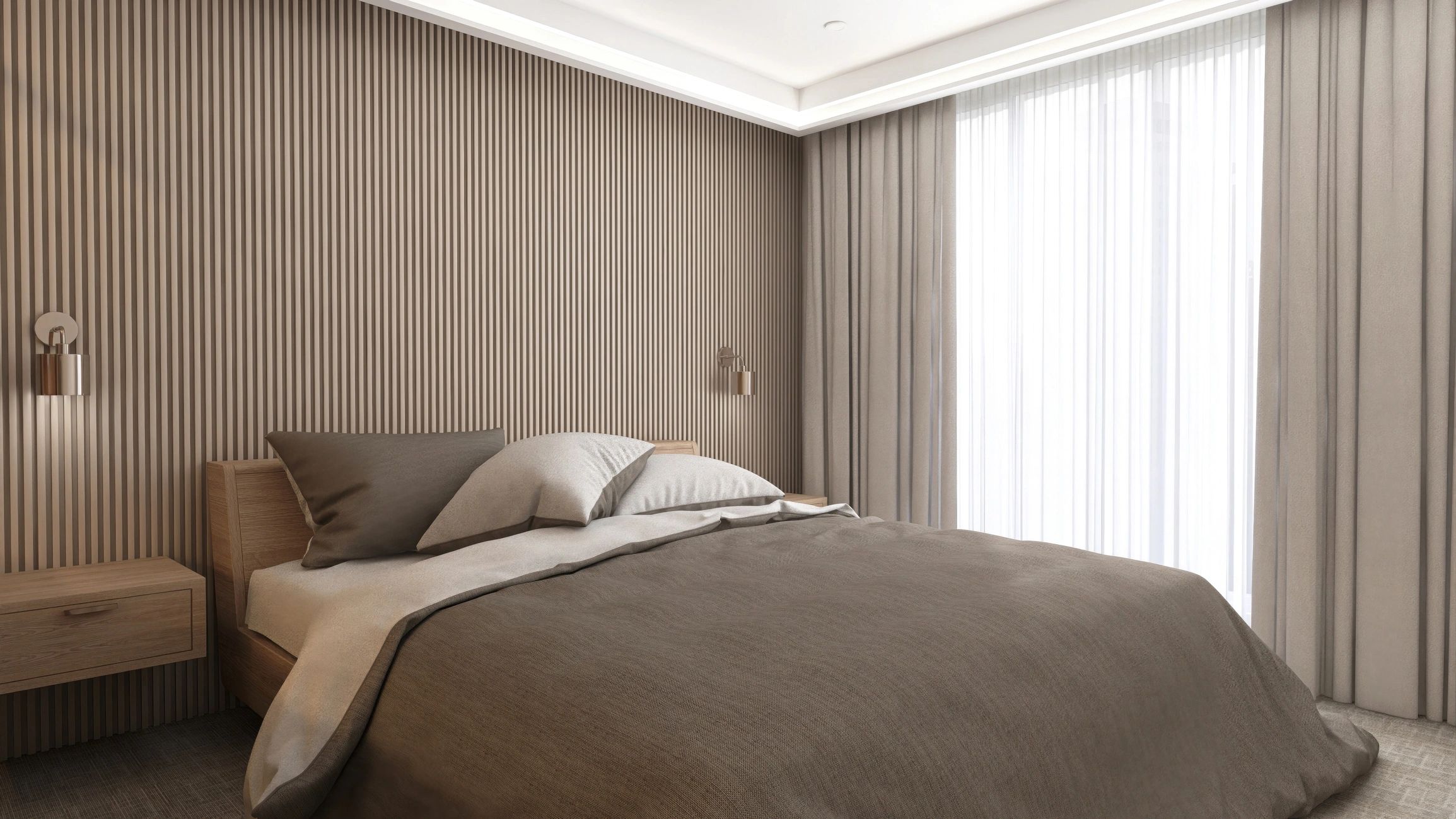 Luxury spa-inspired interior setting
